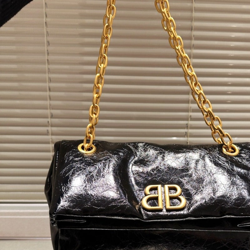 Monaco Large Chain Bag Black