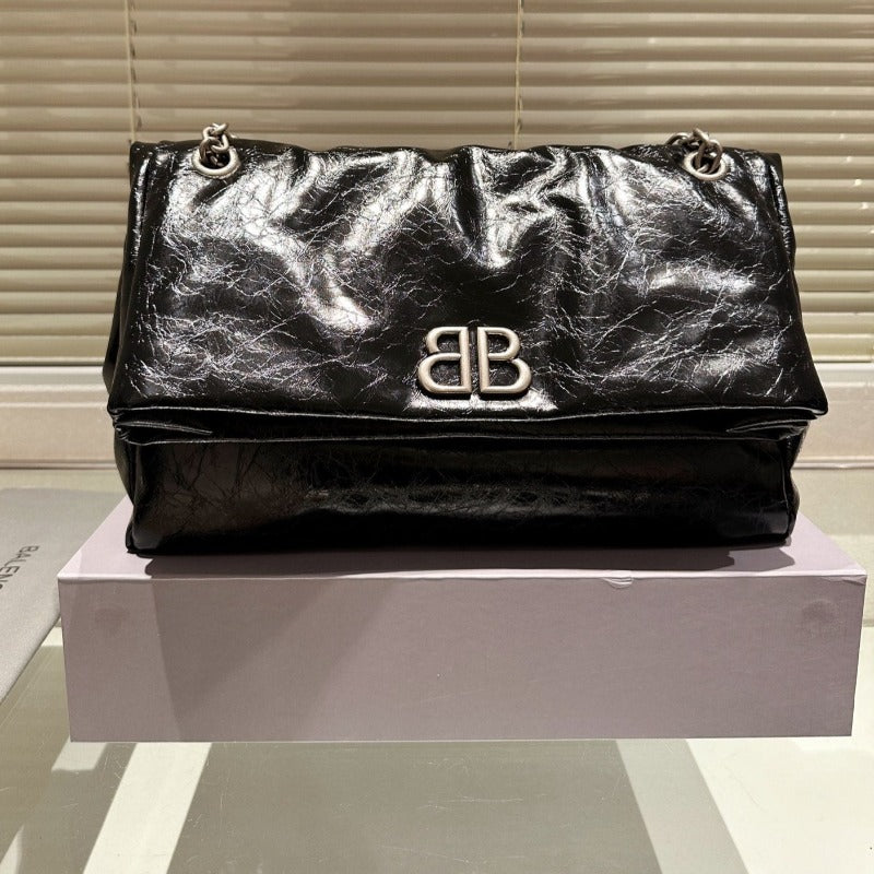 Monaco Large Chain Bag Black