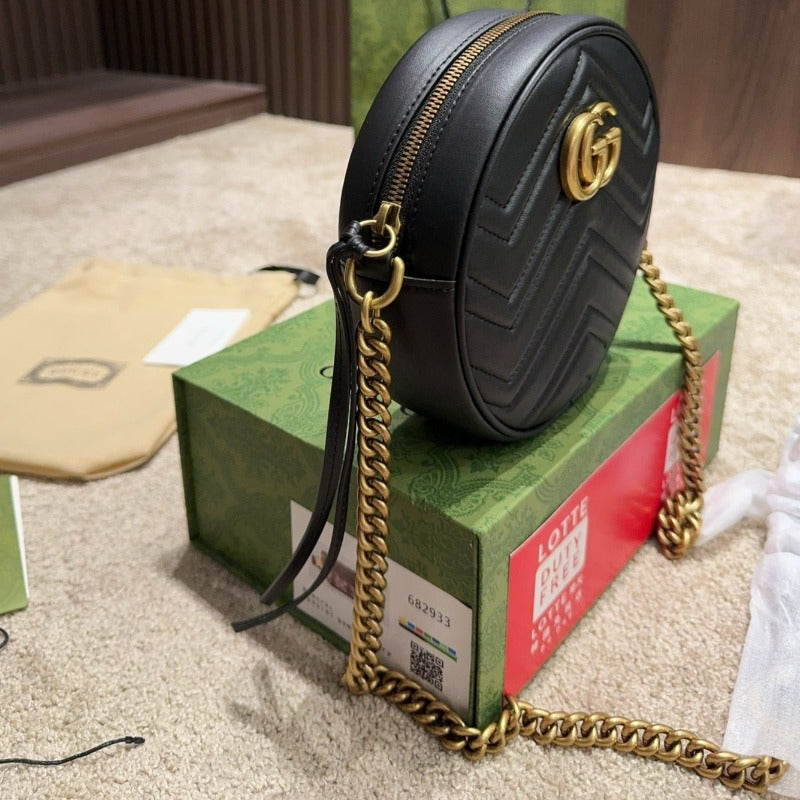 Circle Marmont Mini Bag Black