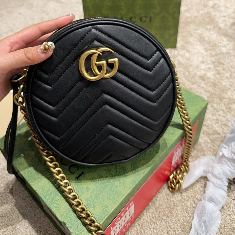 Circle Marmont Mini Bag Black