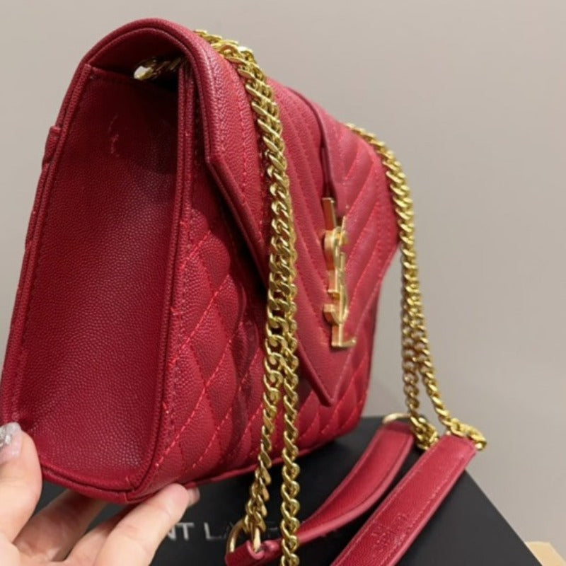 Envelope Chain Bag Red