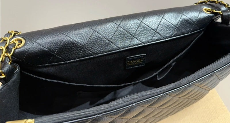 Caviar Classic Double Flap Bag XXL Black