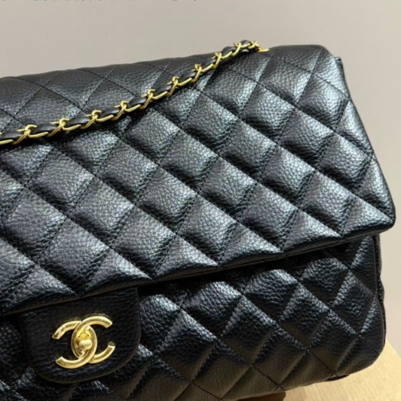 Caviar Classic Double Flap Bag XXL Black