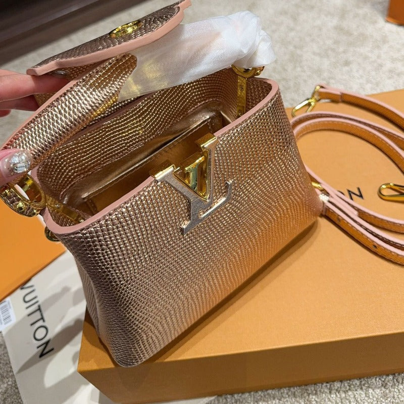 Capucines Handbag Rosy Gold