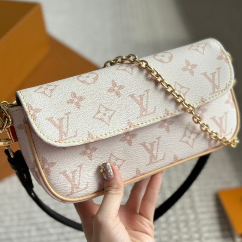 Ivy Monogram Clutch Ivory New