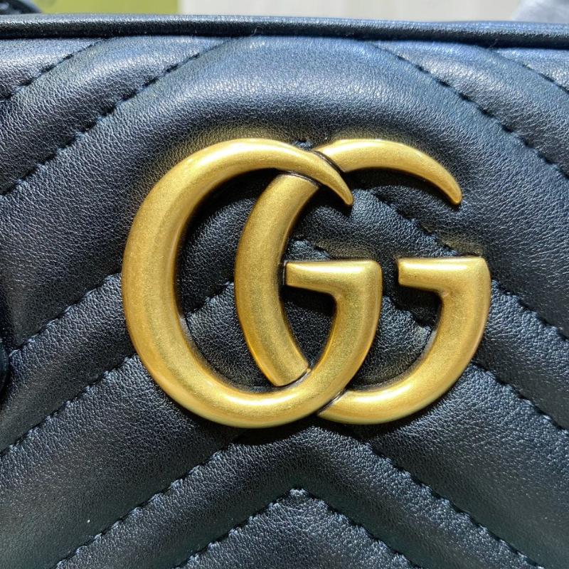 Gg Marmont Small Top Handle Bag Black