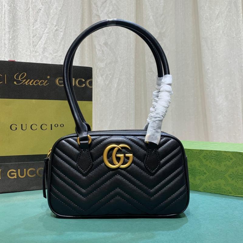 Gg Marmont Small Top Handle Bag Black