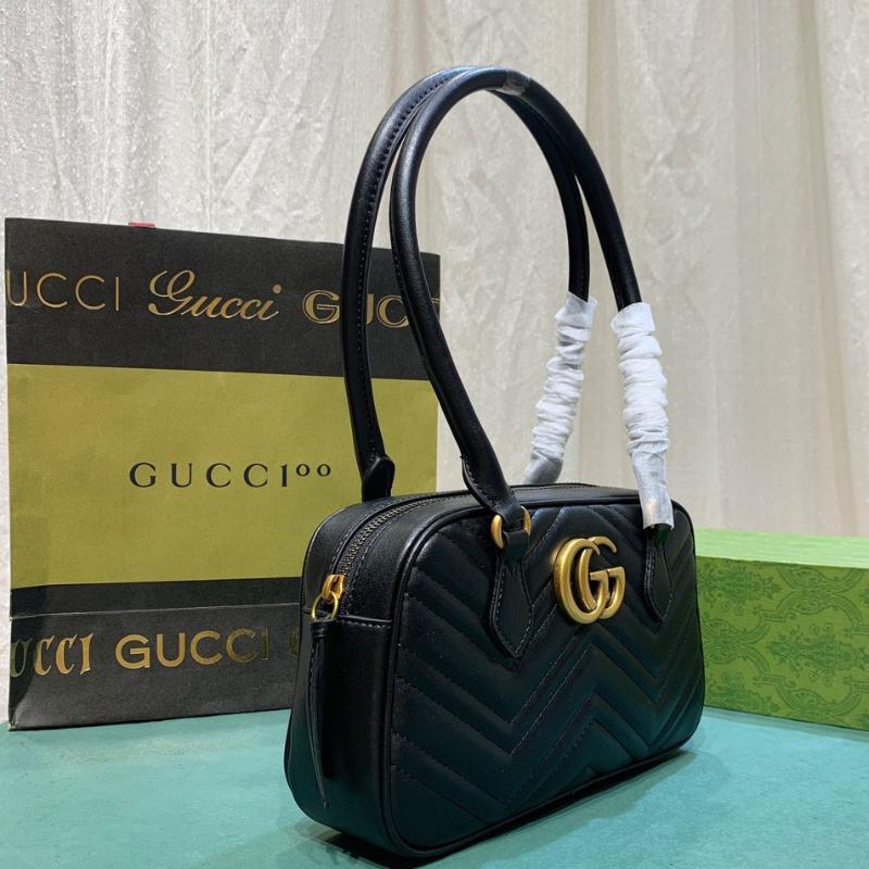 Gg Marmont Small Top Handle Bag Black