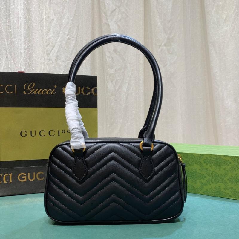 Gg Marmont Small Top Handle Bag Black