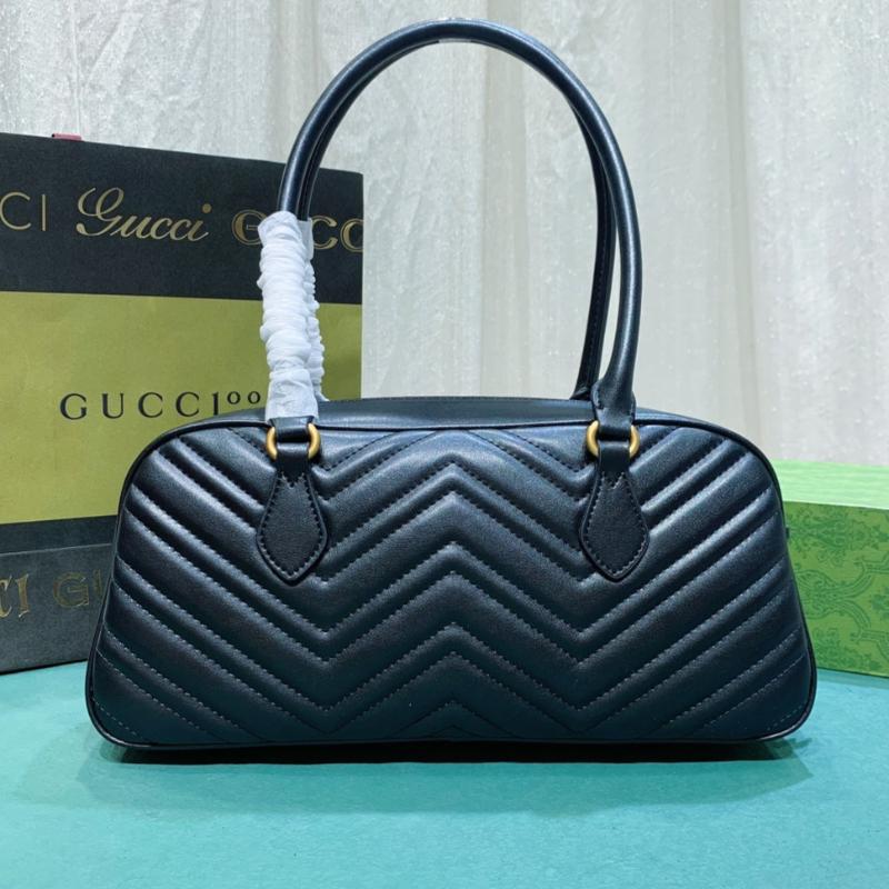 Gg Marmont Medium Top Handle Bag Black