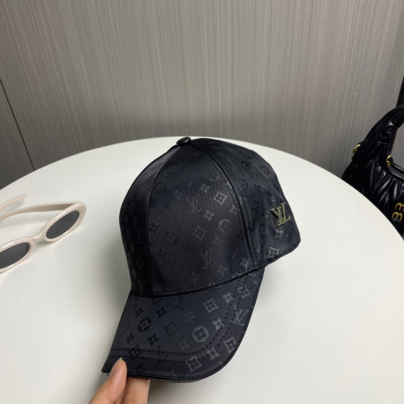 Unisex Monogram Baseball Cap Black