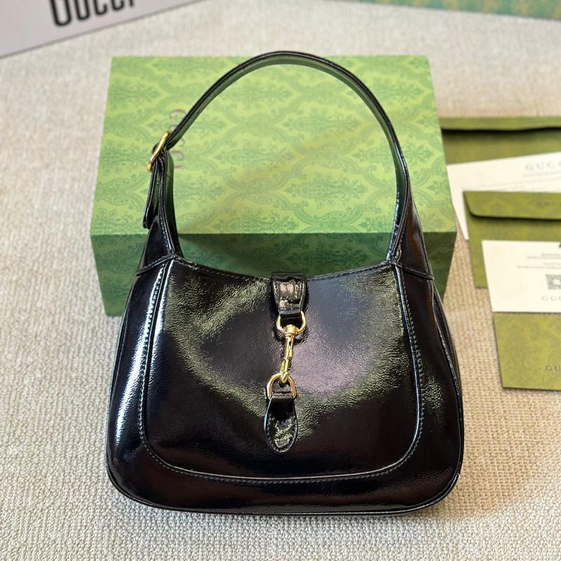 Jackie 1961 Hobo Bag Patent Leather Black New