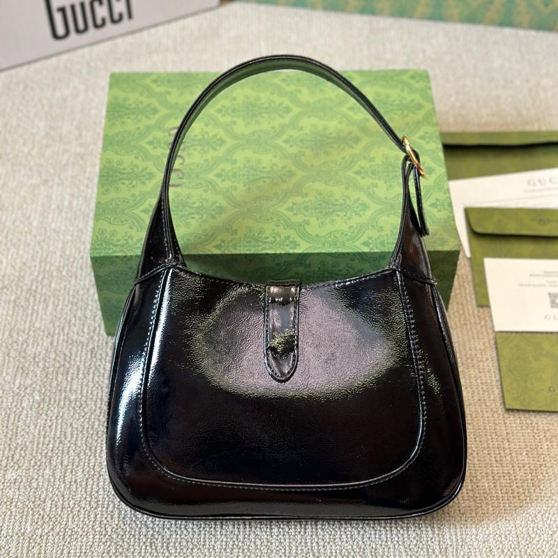 Jackie 1961 Hobo Bag Patent Leather Black New