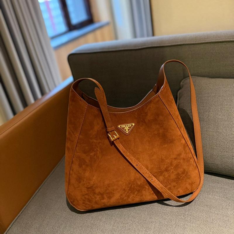 Large suede tote bag ginger