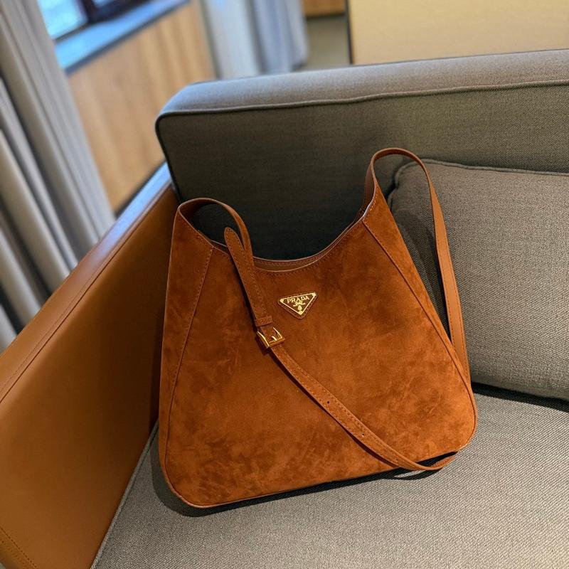 Large suede tote bag ginger